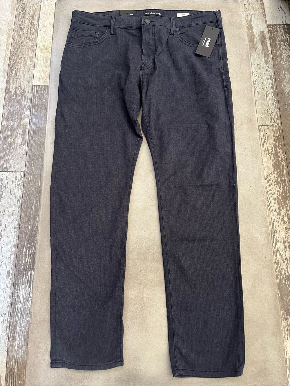 Mavi Men's Jake Slim Straight Blue Herringbone Pants Jeans 38x32 NWT